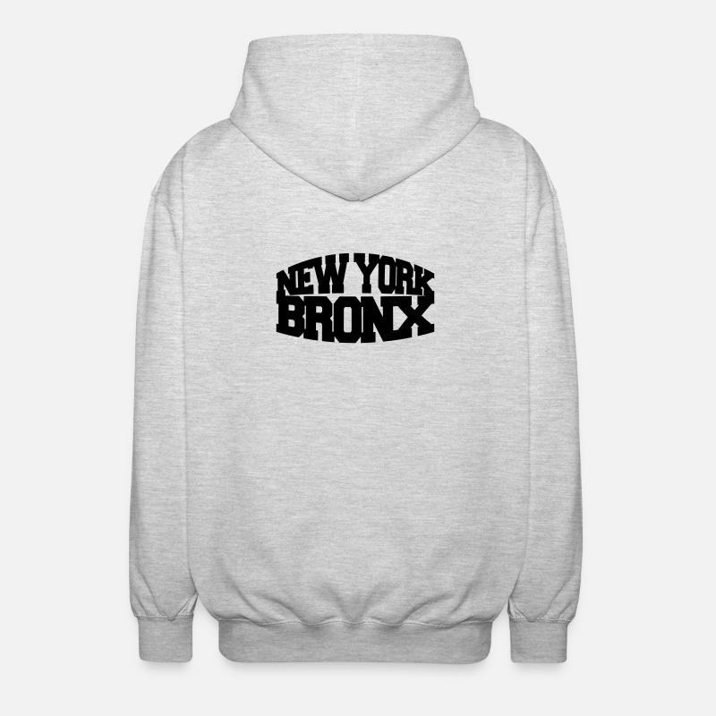 new york bronx - Unisex Kapuzenjacke - Hellgrau meliert
