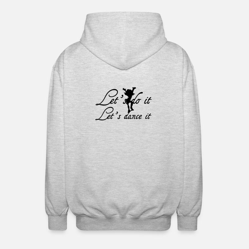 Let's dance it Geschenk - Unisex Kapuzenjacke - Hellgrau meliert