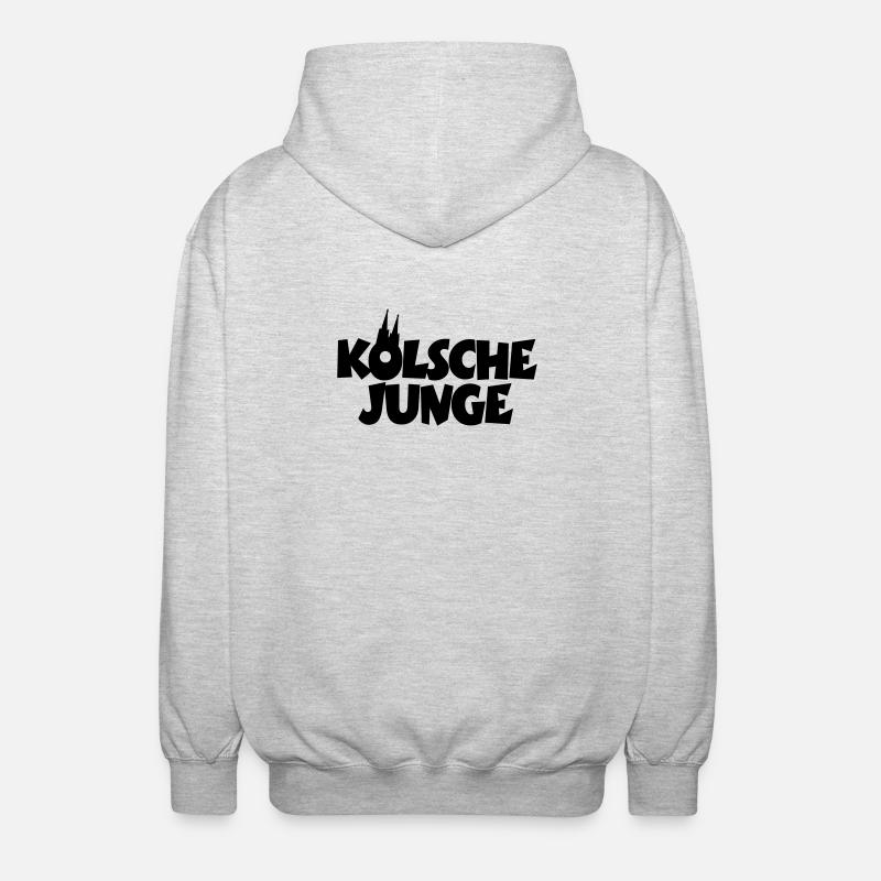 Kölsche Junge - Kölner Jungs aus Köln - Unisex Kapuzenjacke - Hellgrau meliert