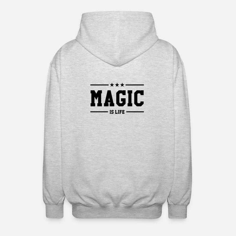Magic is life - Veste à capuche unisexe - gris clair chiné