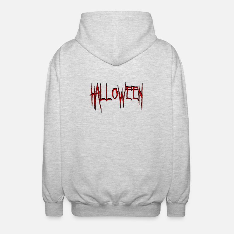 Halloween en police d’horreur - Veste à capuche unisexe - gris clair chiné