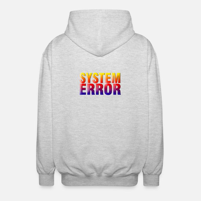 Gradient d’erreur système - Veste à capuche unisexe - gris clair chiné