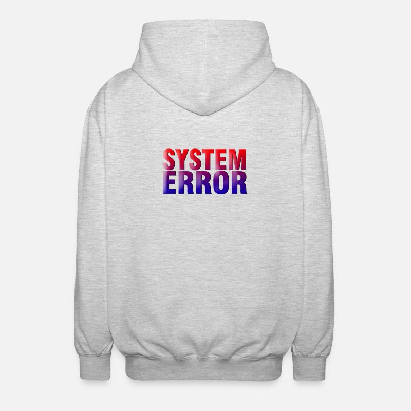 Systemfehler Gradient Typo - Unisex Kapuzenjacke - Hellgrau meliert