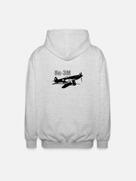 Yak-3 M - Unisex Hooded Jacket - light heather grey