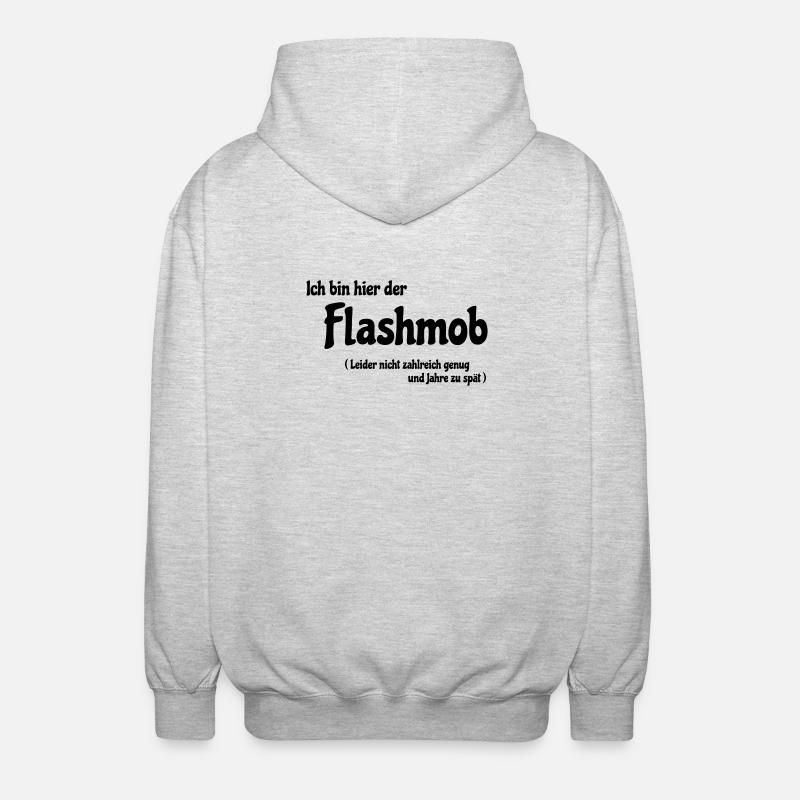 Flashmob - Unisex Kapuzenjacke - Hellgrau meliert