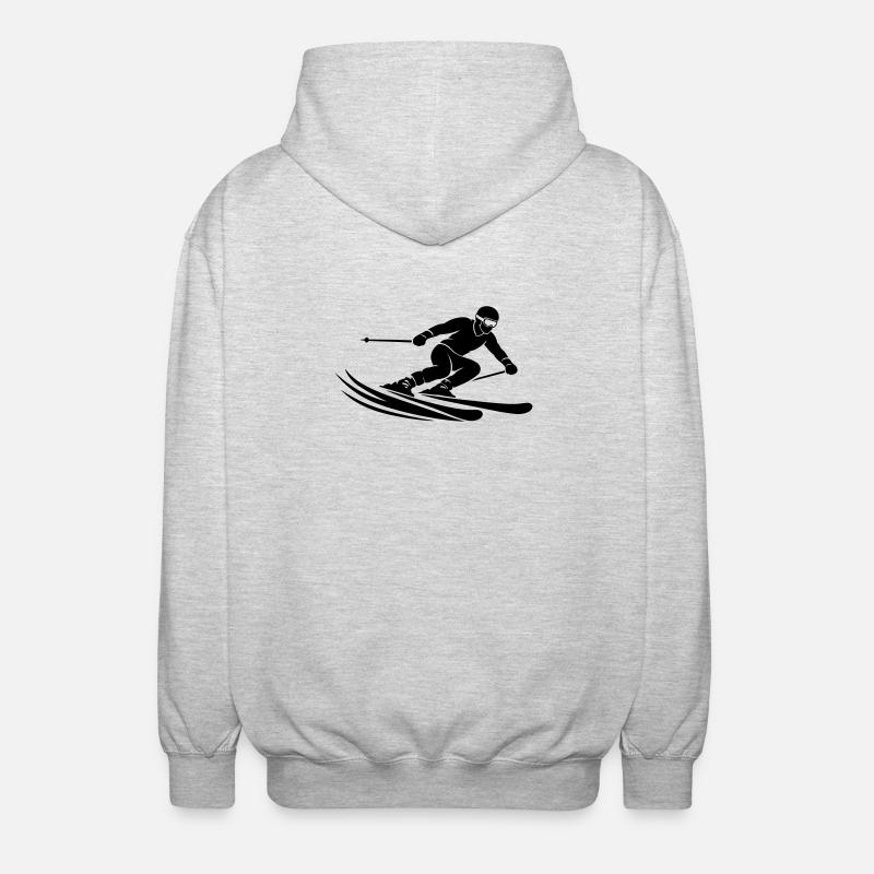 Ski Silhouette - Veste à capuche unisexe - gris clair chiné