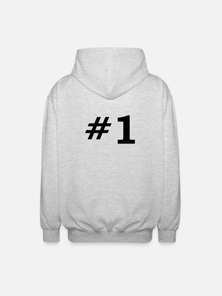 Number One - Unisex Hooded Jacket - light heather grey