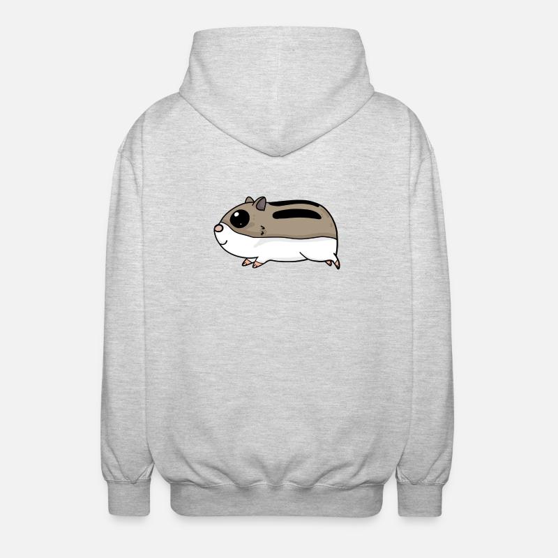 Rongeurs hamsters - Veste à capuche unisexe - gris clair chiné