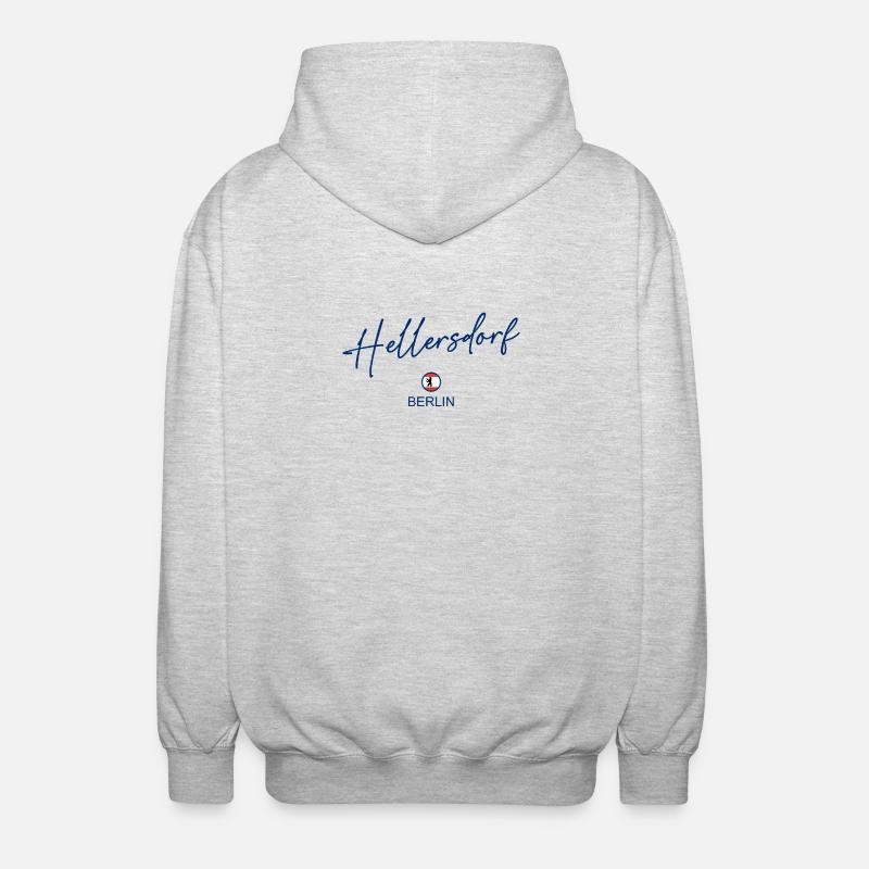 Hellersdorf - Berlin Flag - Berlin Bear - Unisex Hooded Jacket - light heather grey