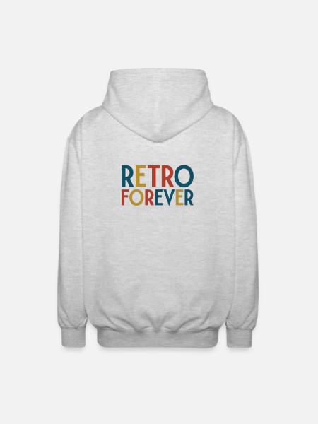 Retro forever - Unisex Hooded Jacket - light heather grey