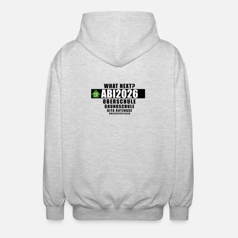 Abi 2026 - what next? - Unisex Kapuzenjacke - Hellgrau meliert