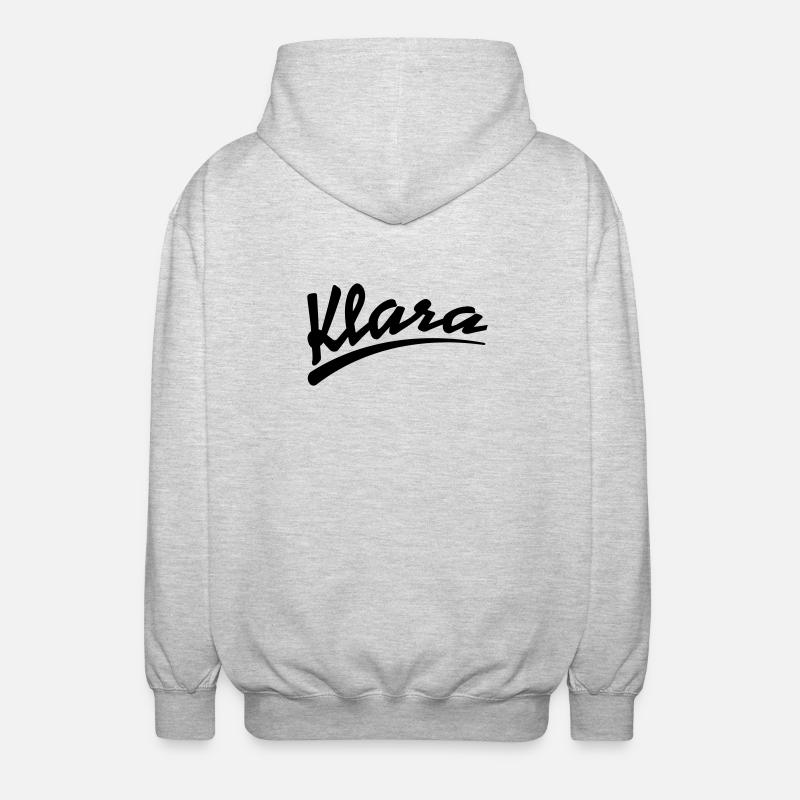 Klara - Unisex Kapuzenjacke - Hellgrau meliert
