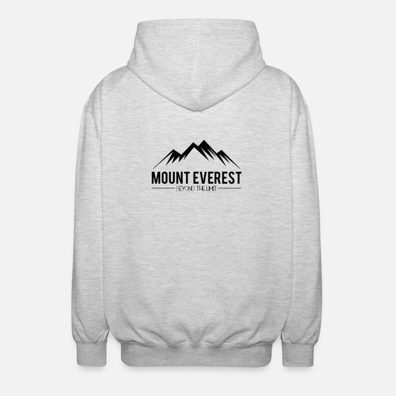 Mont Everest au-delà de la limite - Veste à capuche unisexe - gris clair chiné