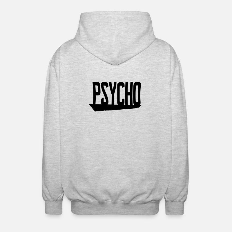 psycho - Unisex Kapuzenjacke - Hellgrau meliert