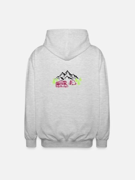 Holidays in the mountains - Unisex Hooded Jacket - light heather grey