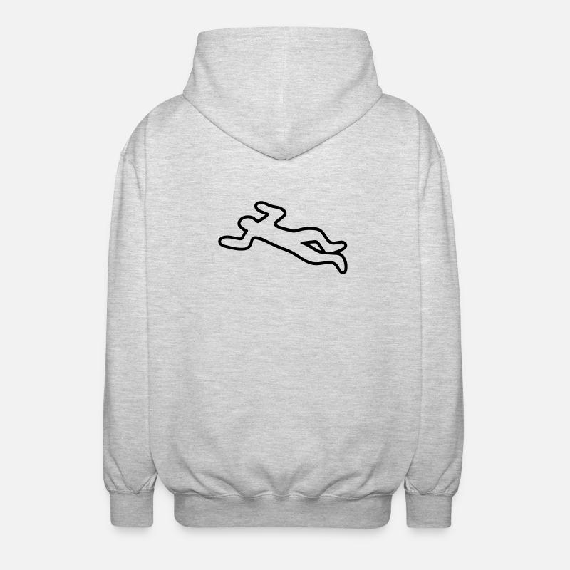 Leiche - Unisex Kapuzenjacke - Hellgrau meliert