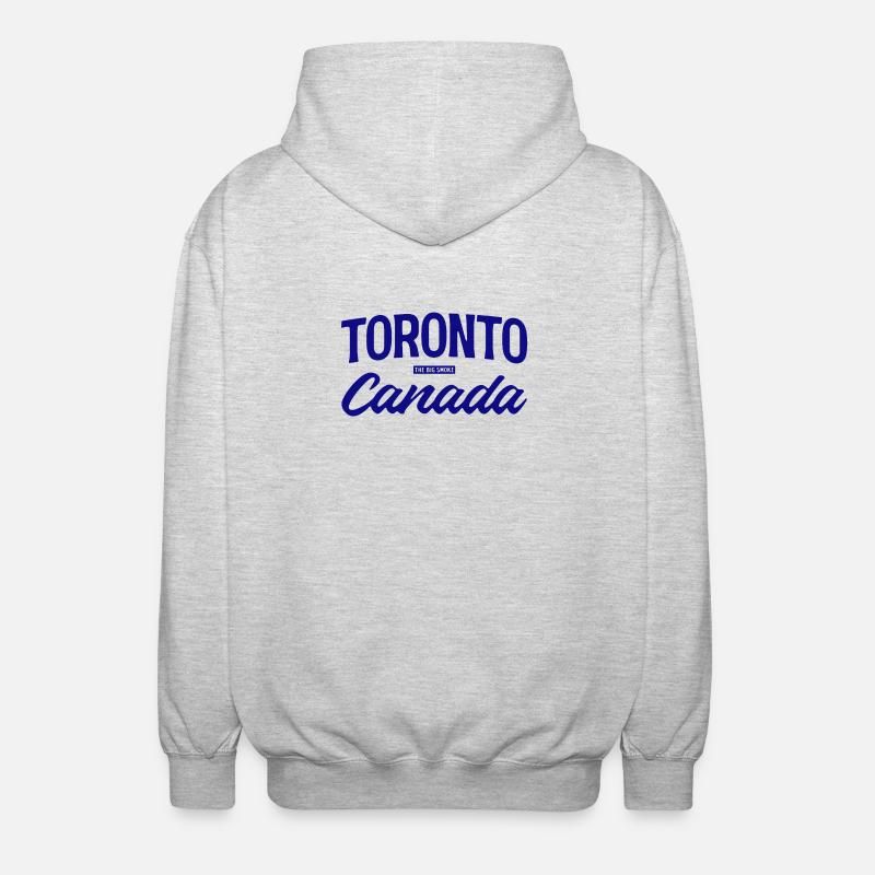 Toronto Canada Lettering Design - Veste à capuche unisexe - gris clair chiné