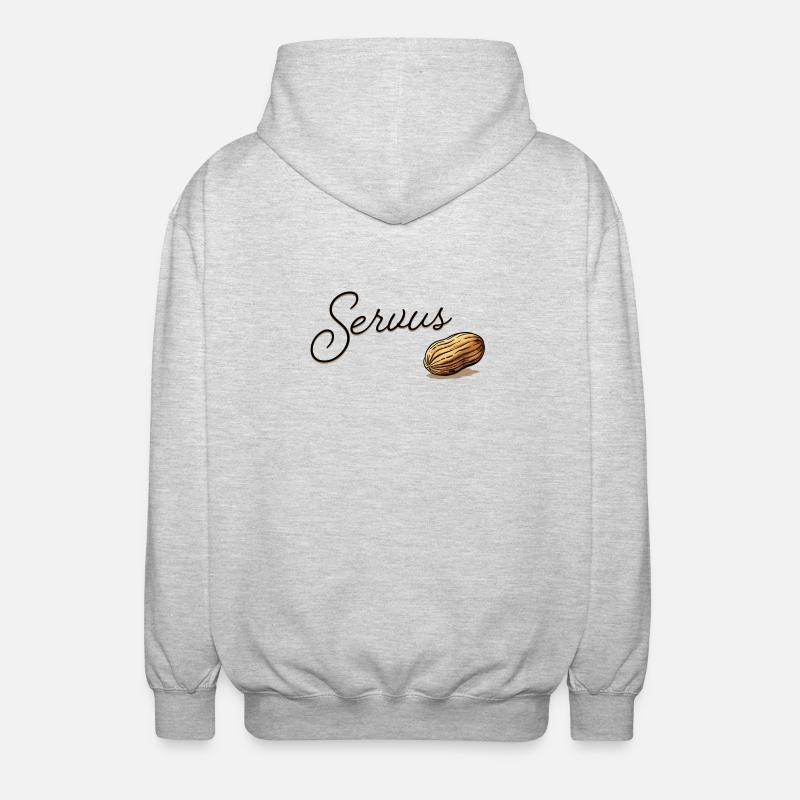 Serius Mandel Script Design - Unisex Hooded Jacket - light heather grey