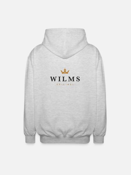 Wilms Original Familienlogo - Unisex Kapuzenjacke - Hellgrau meliert