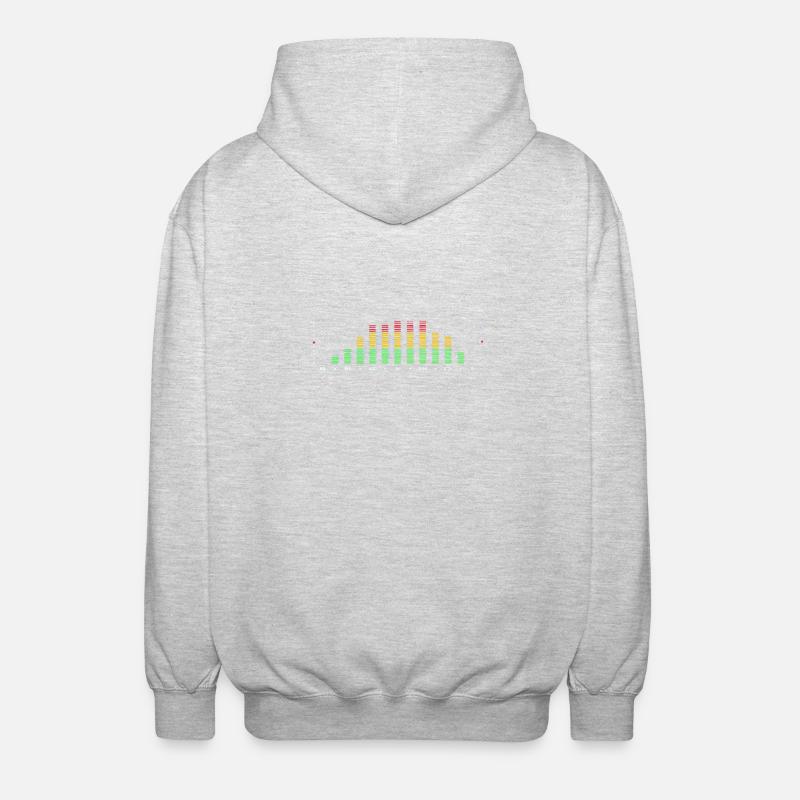 Rainbow Equalizer Pulse - Unisex Hooded Jacket - light heather grey