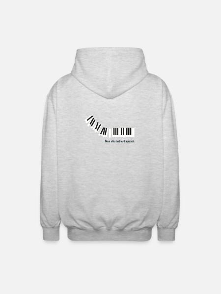 When everything gets loud, I play. - Unisex Hooded Jacket - light heather grey