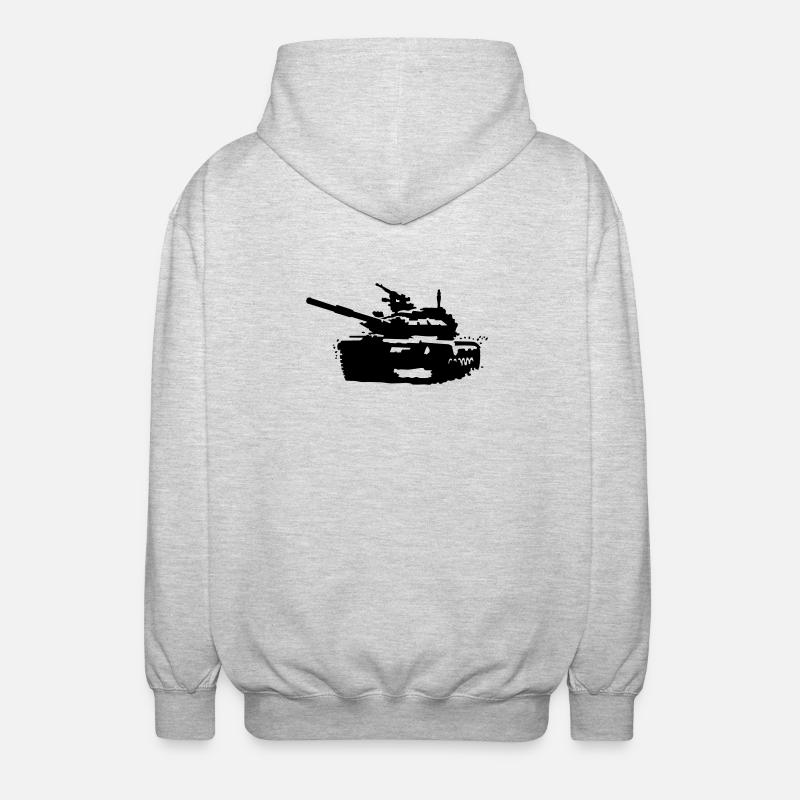 Panzer T-90 - Unisex Kapuzenjacke - Hellgrau meliert