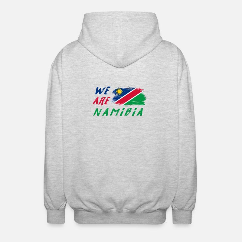 Wir sind Namibia - Unisex Kapuzenjacke - Hellgrau meliert