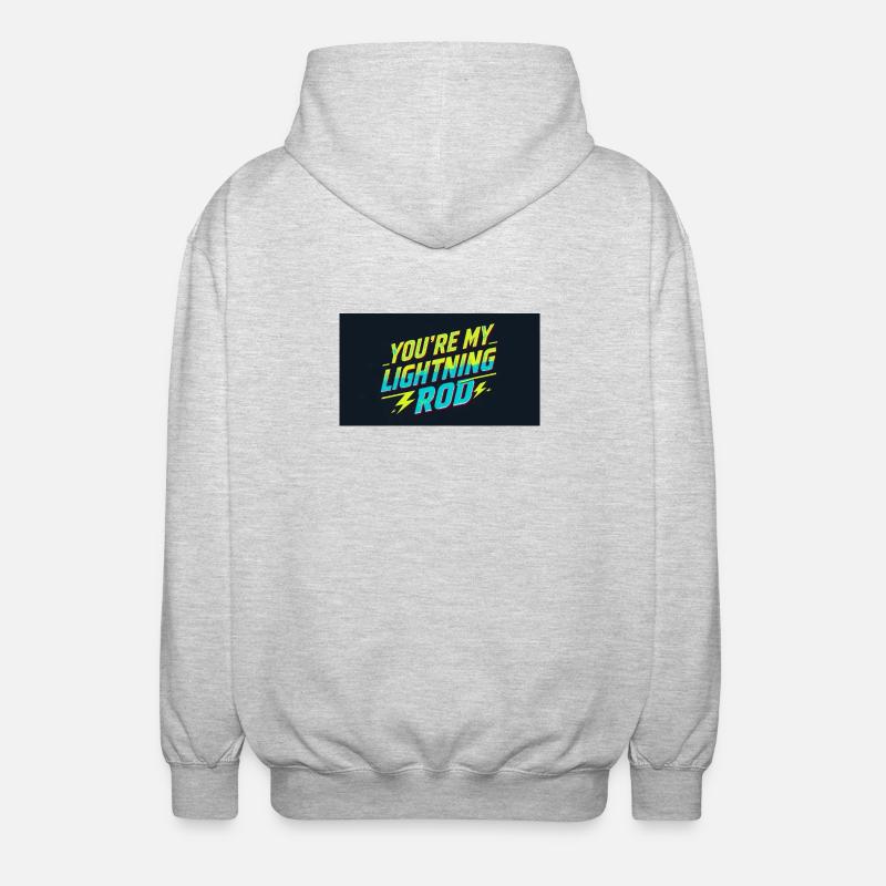 Du bist mein Blitzableiter - Unisex Kapuzenjacke - Hellgrau meliert