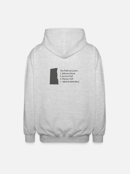 Political Career: Delivery to Plenary - Unisex Hooded Jacket - light heather grey