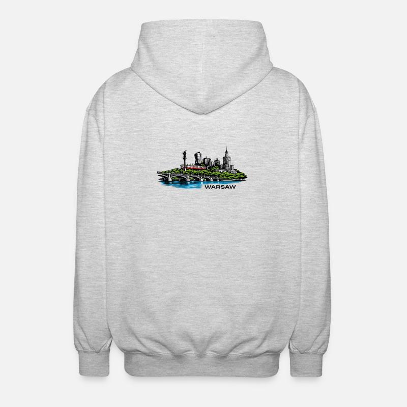Varsovie - Veste à capuche unisexe - gris clair chiné