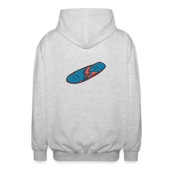 Skateboard Deck Urban Street - Veste à capuche unisexe - gris clair chiné - Dos - AI Model Male 185 light (185cm)