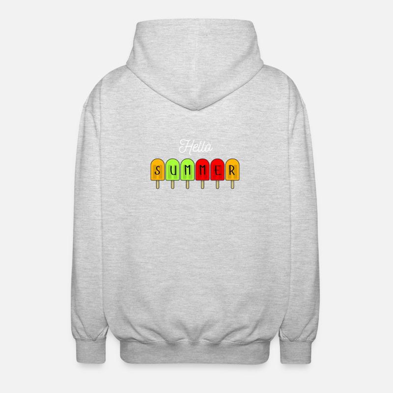 Hello Summer Popsicles - Veste à capuche unisexe - gris clair chiné
