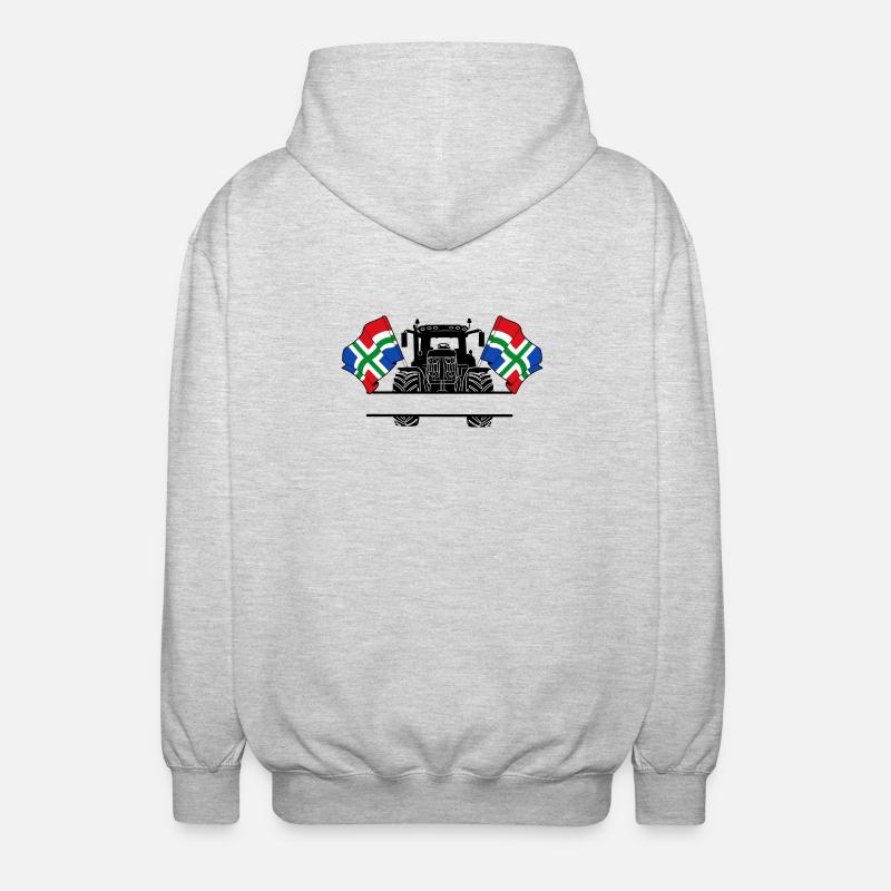 Groningen_Tractor_Custom_Edition - Veste à capuche unisexe - gris clair chiné
