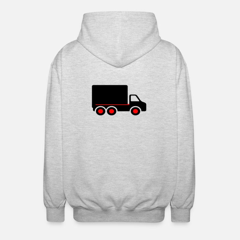 camion - Veste à capuche unisexe - gris clair chiné