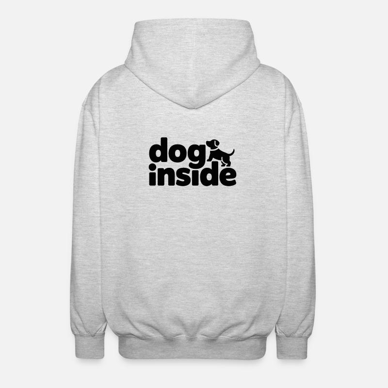 Doge Inside Dog Motif - Veste à capuche unisexe - gris clair chiné