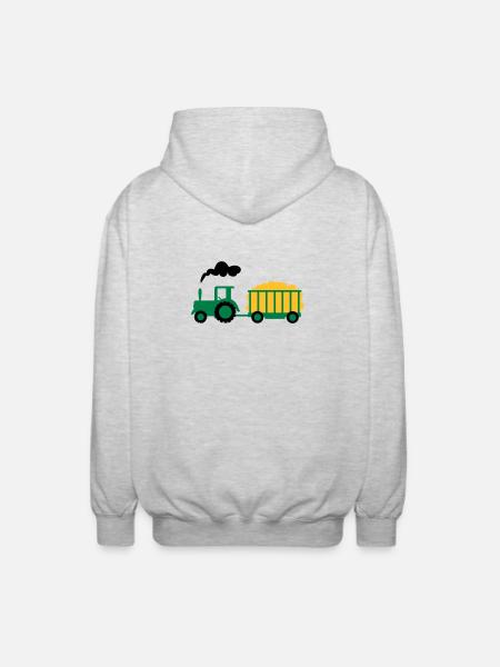 tractor - Unisex Hooded Jacket - light heather grey
