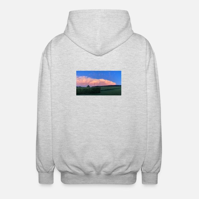 Cloud image - Unisex Hooded Jacket - light heather grey