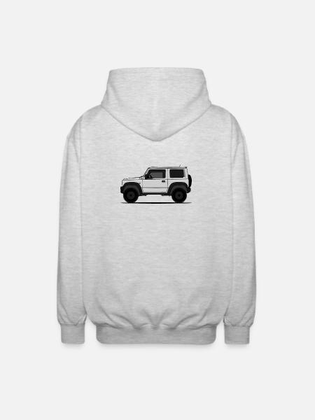 Jimny White - Unisex Hooded Jacket - light heather grey