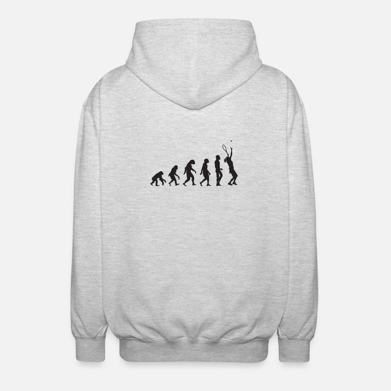 Évolution du tennis - Veste à capuche unisexe - gris clair chiné