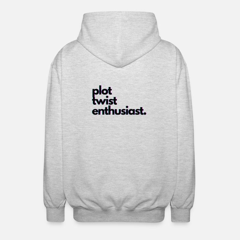 Plot_twist_enthusiast - Veste à capuche unisexe - gris clair chiné