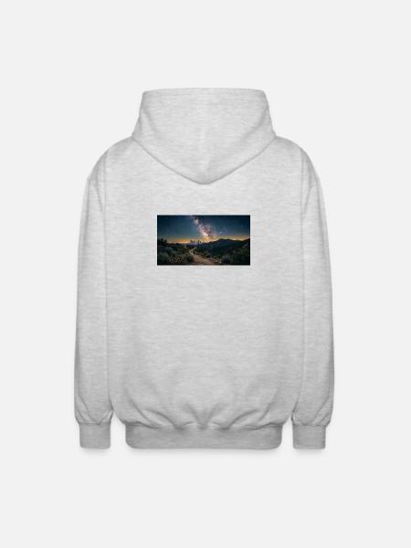 Milky Way Runyon Canyon LA - Unisex Hooded Jacket - light heather grey