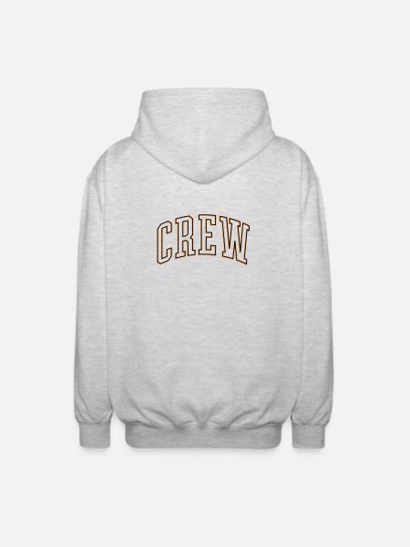 Crew Outline - Unisex Hooded Jacket - light heather grey