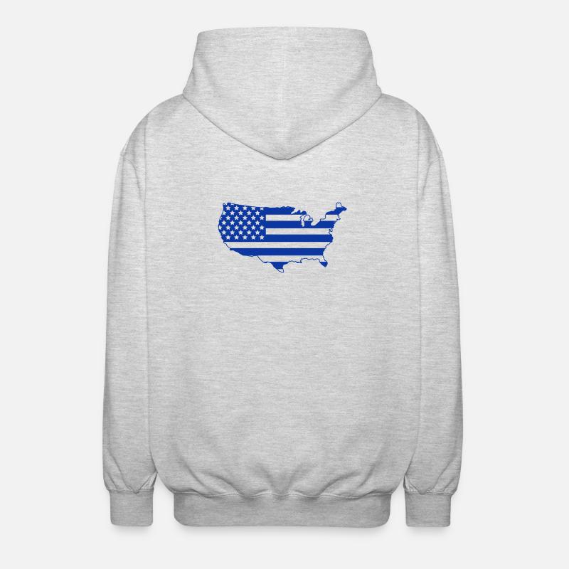 Use Map - Unisex Kapuzenjacke - Hellgrau meliert