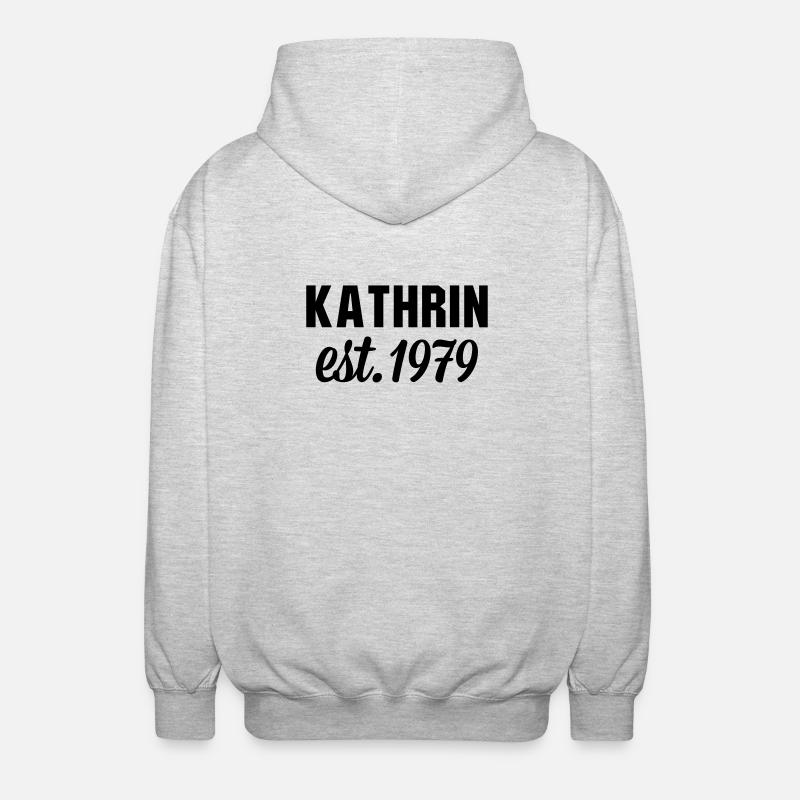 Kathrin est 1979 - Unisex Kapuzenjacke - Hellgrau meliert