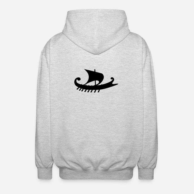 Empuriabrava - Chaqueta unisex con capucha. - gris claro jaspeado