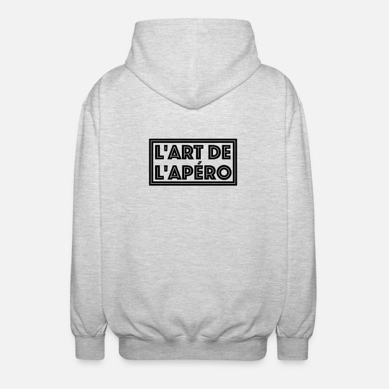 Apéro - Unisex Kapuzenjacke - Hellgrau meliert
