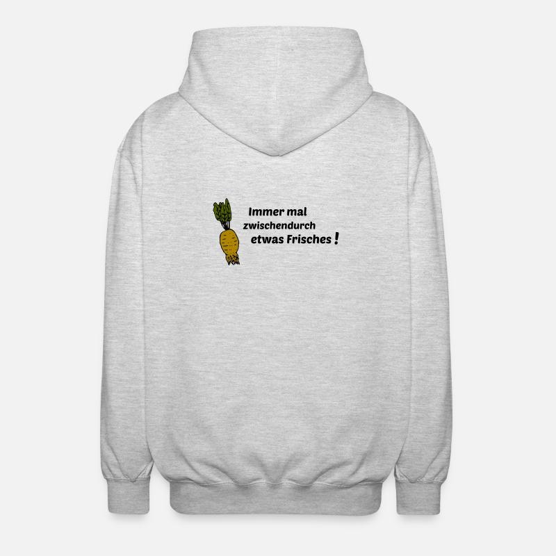 Immer mal etwas Frisches - Unisex Kapuzenjacke - Hellgrau meliert