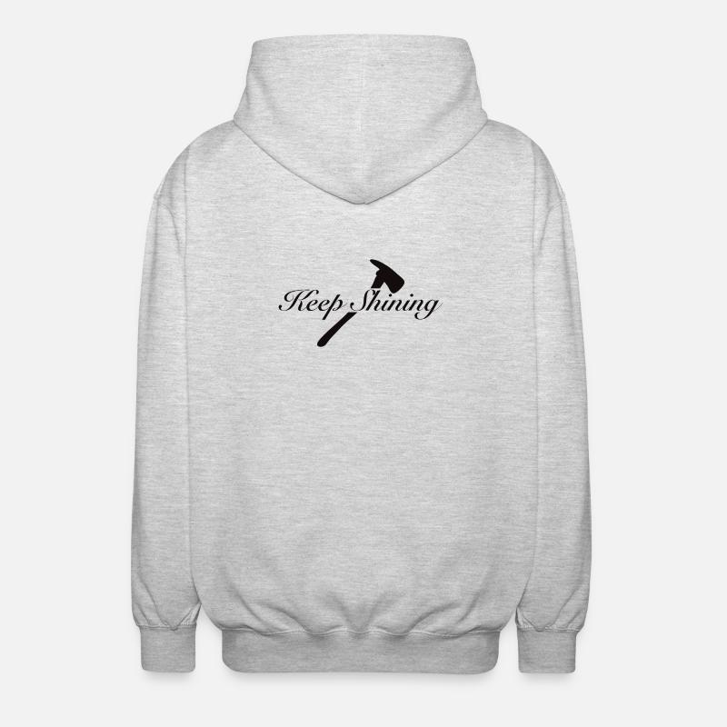 Keep Shining - Unisex Hooded Jacket - light heather grey