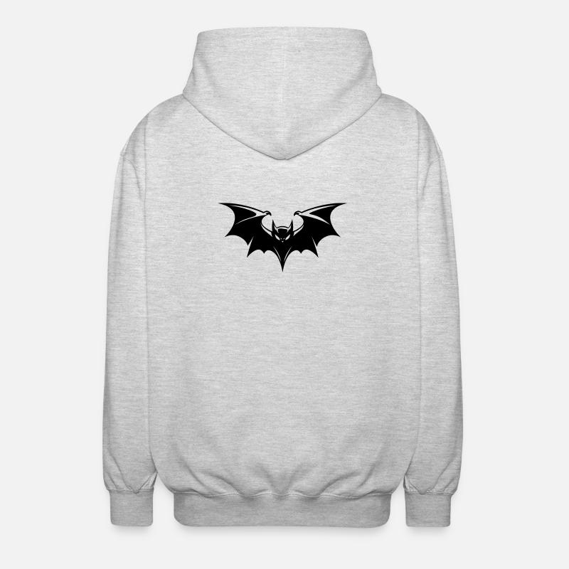 Bat Gothic Logo - Veste à capuche unisexe - gris clair chiné