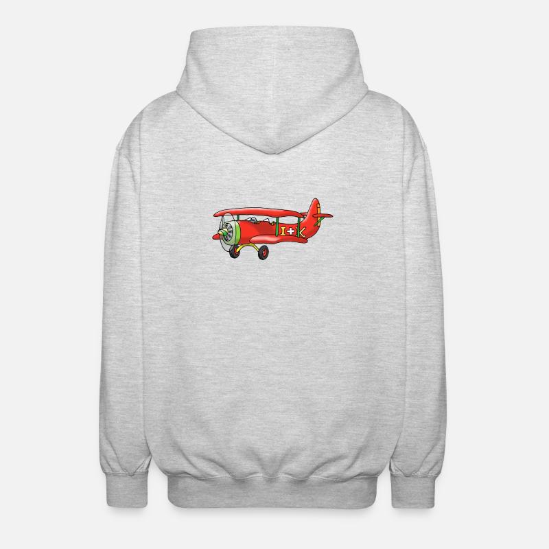 Biplan - Veste à capuche unisexe - gris clair chiné